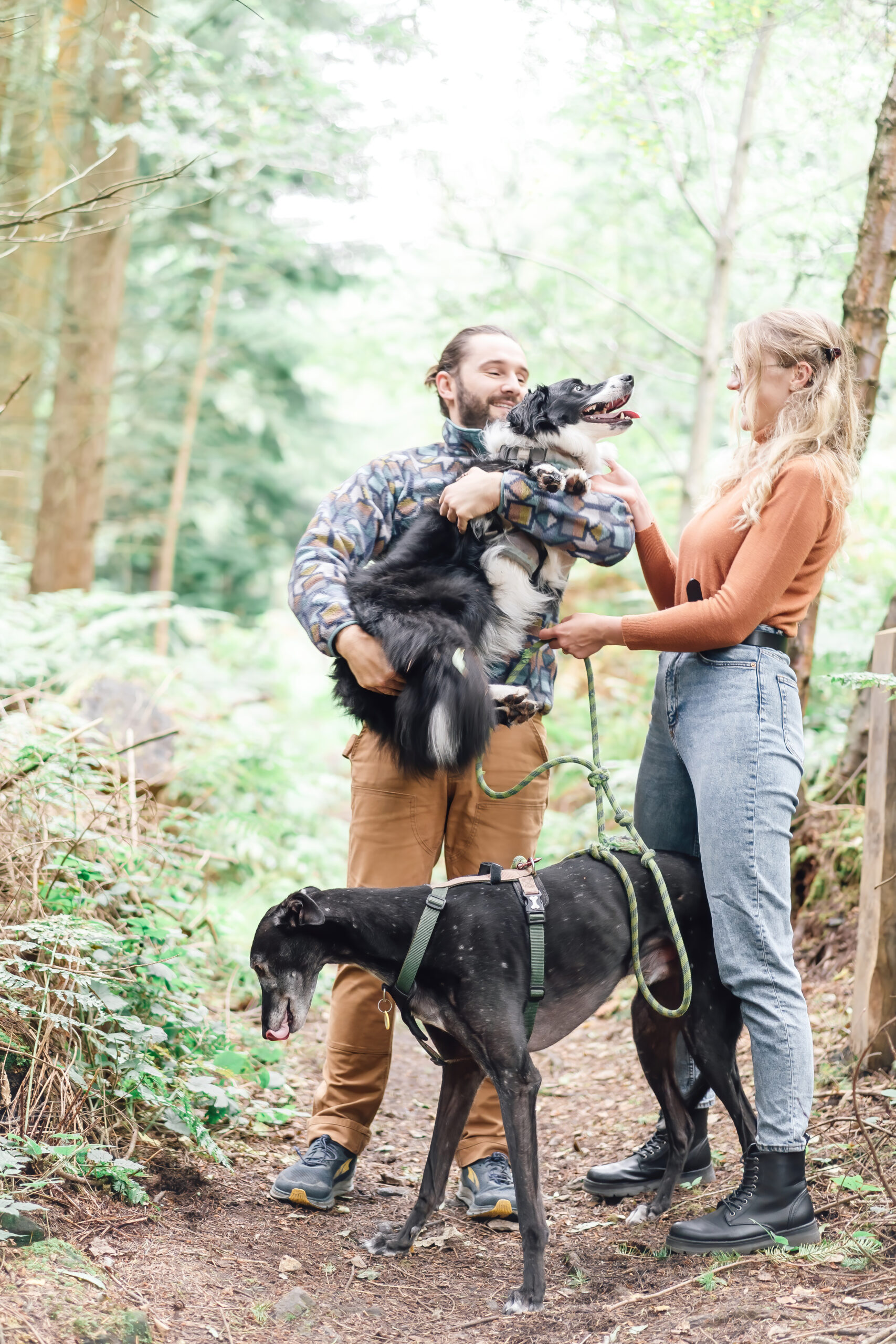 pre-wedding shoot with dogs