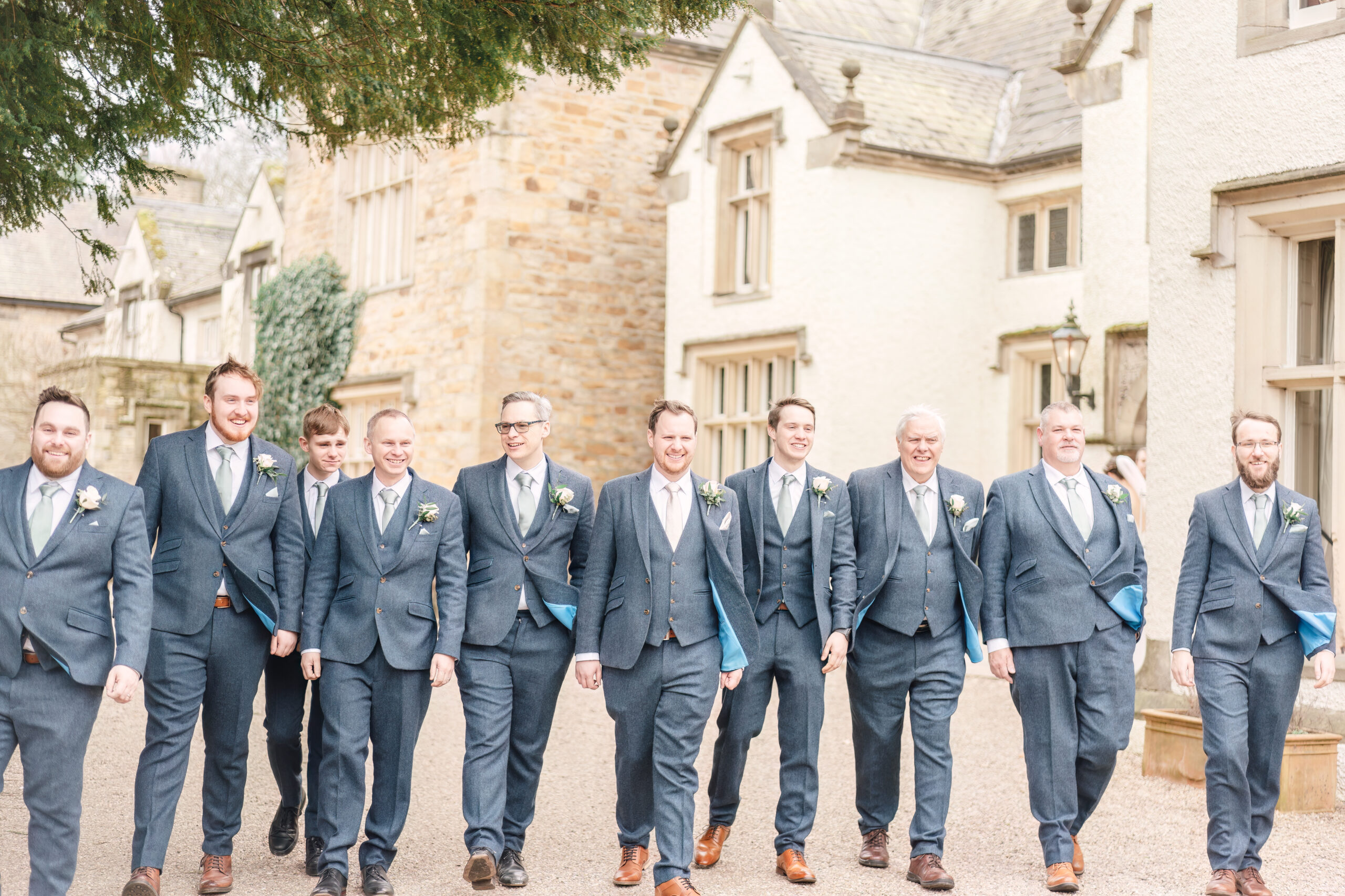 men walking in suits