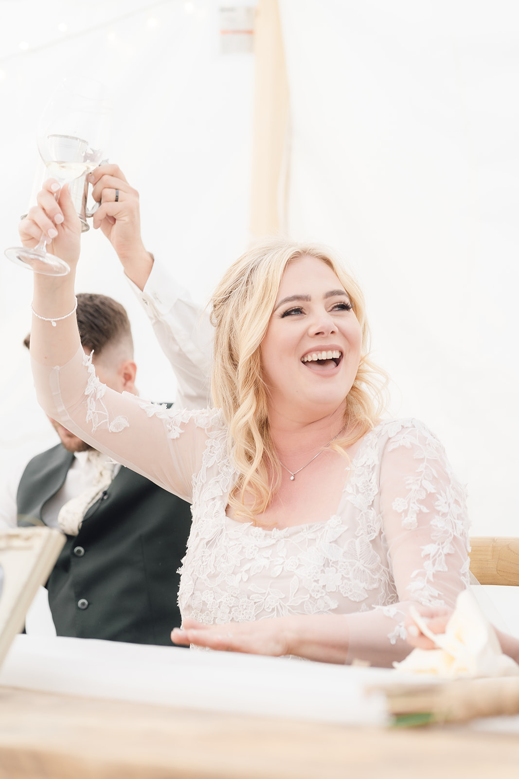 cheers at wedding 