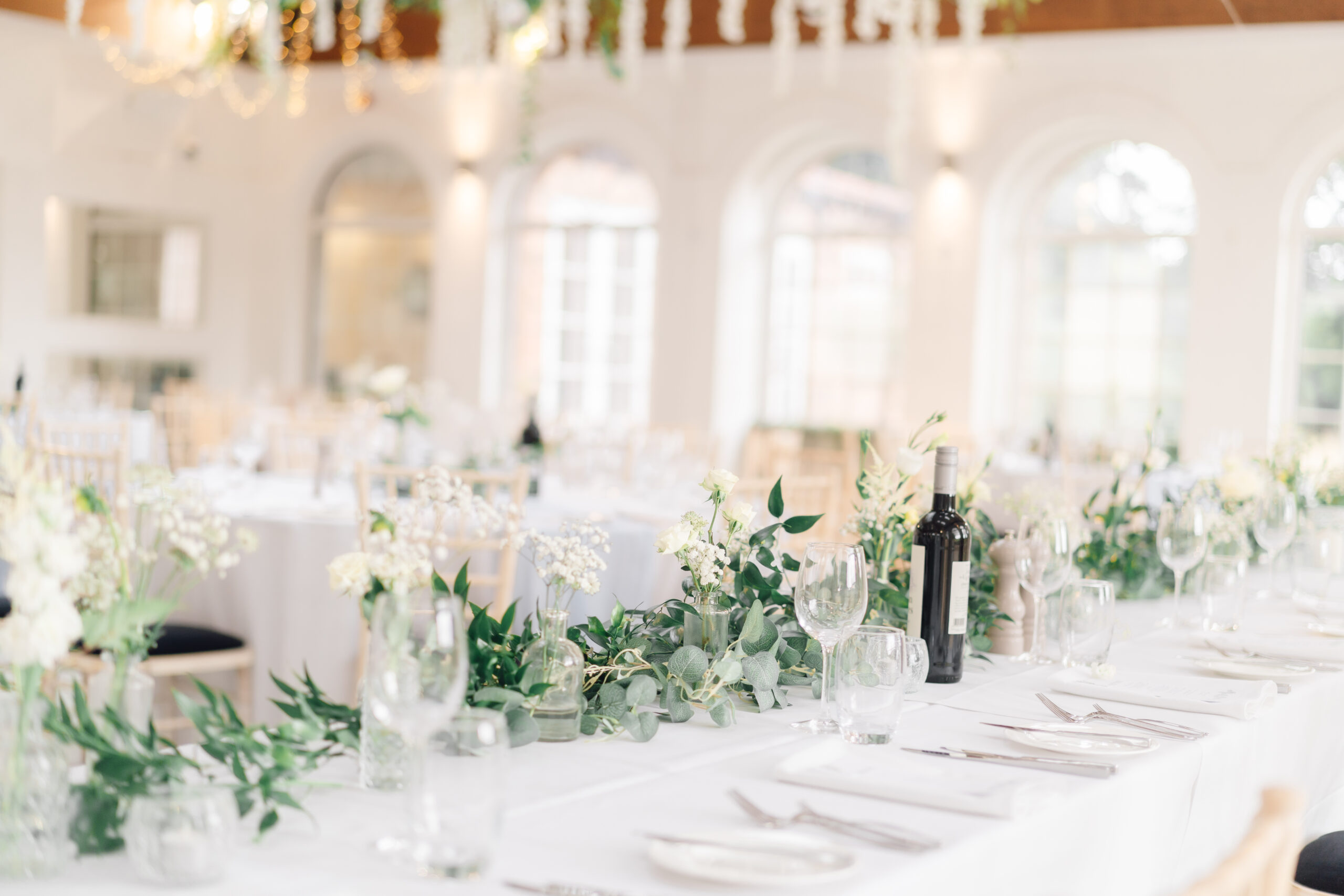 Irnham hall wedding tables