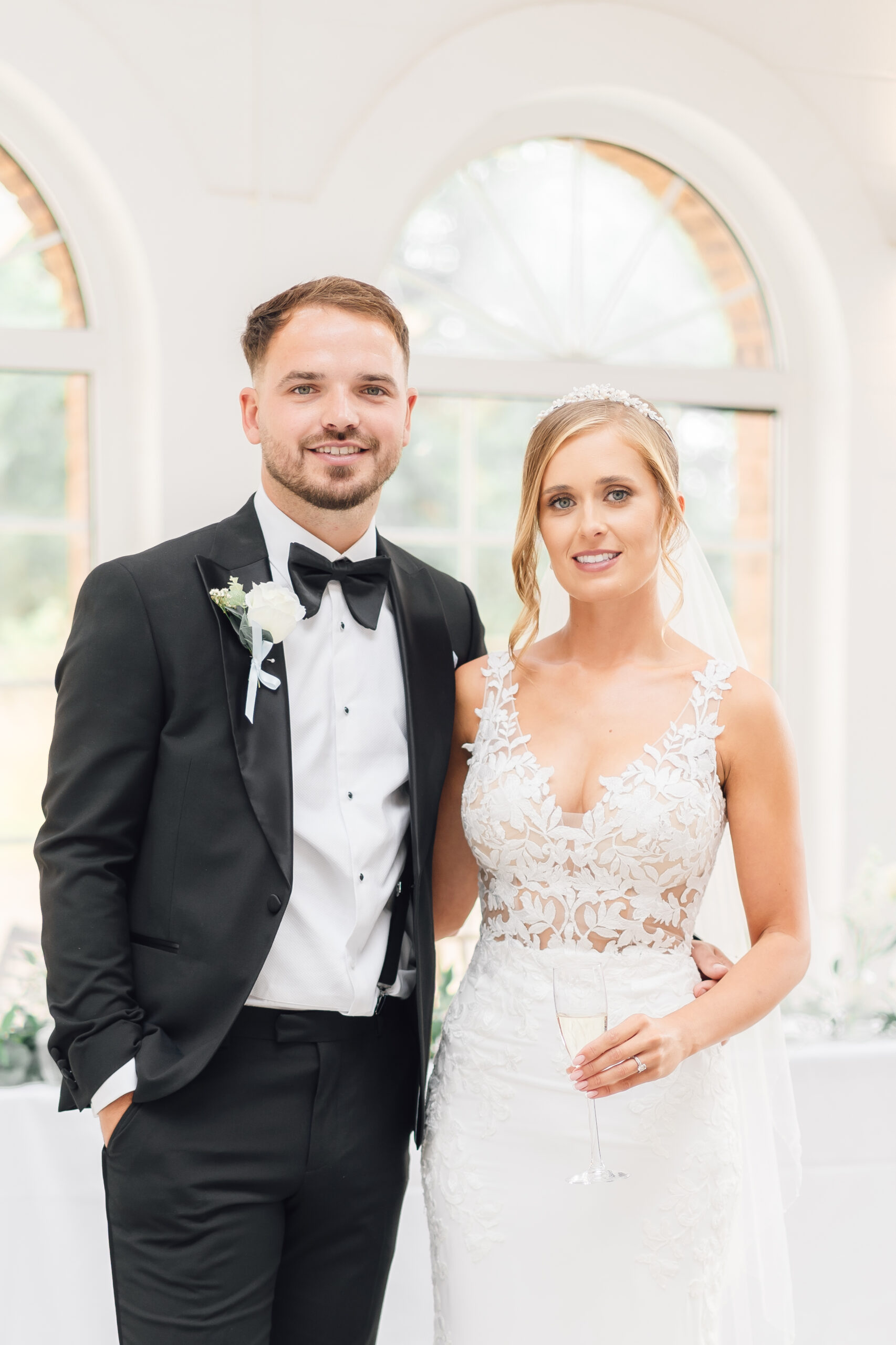 man and woman at a wedding