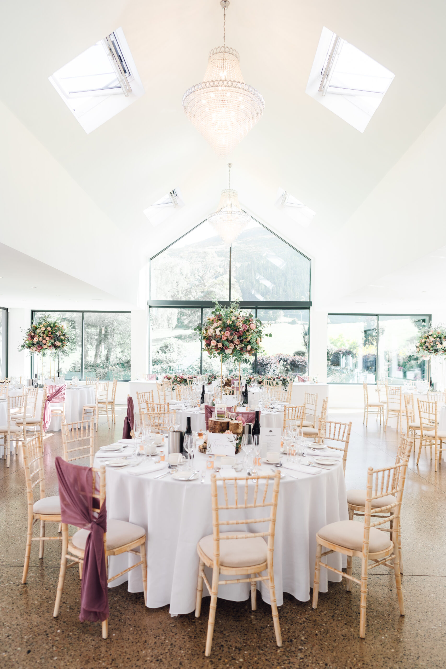 Tyn Dwr Hall wedding reception room for wedding breakfast