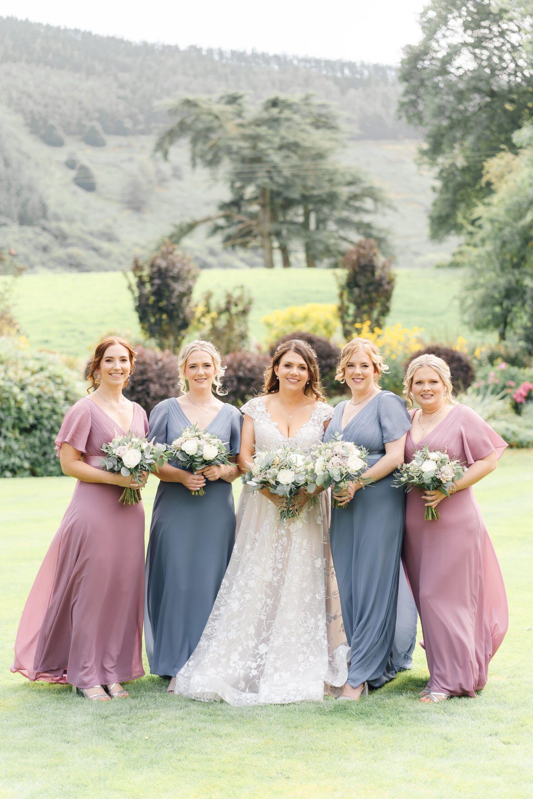 Tyn Dwr Hall wedding bridesmaids