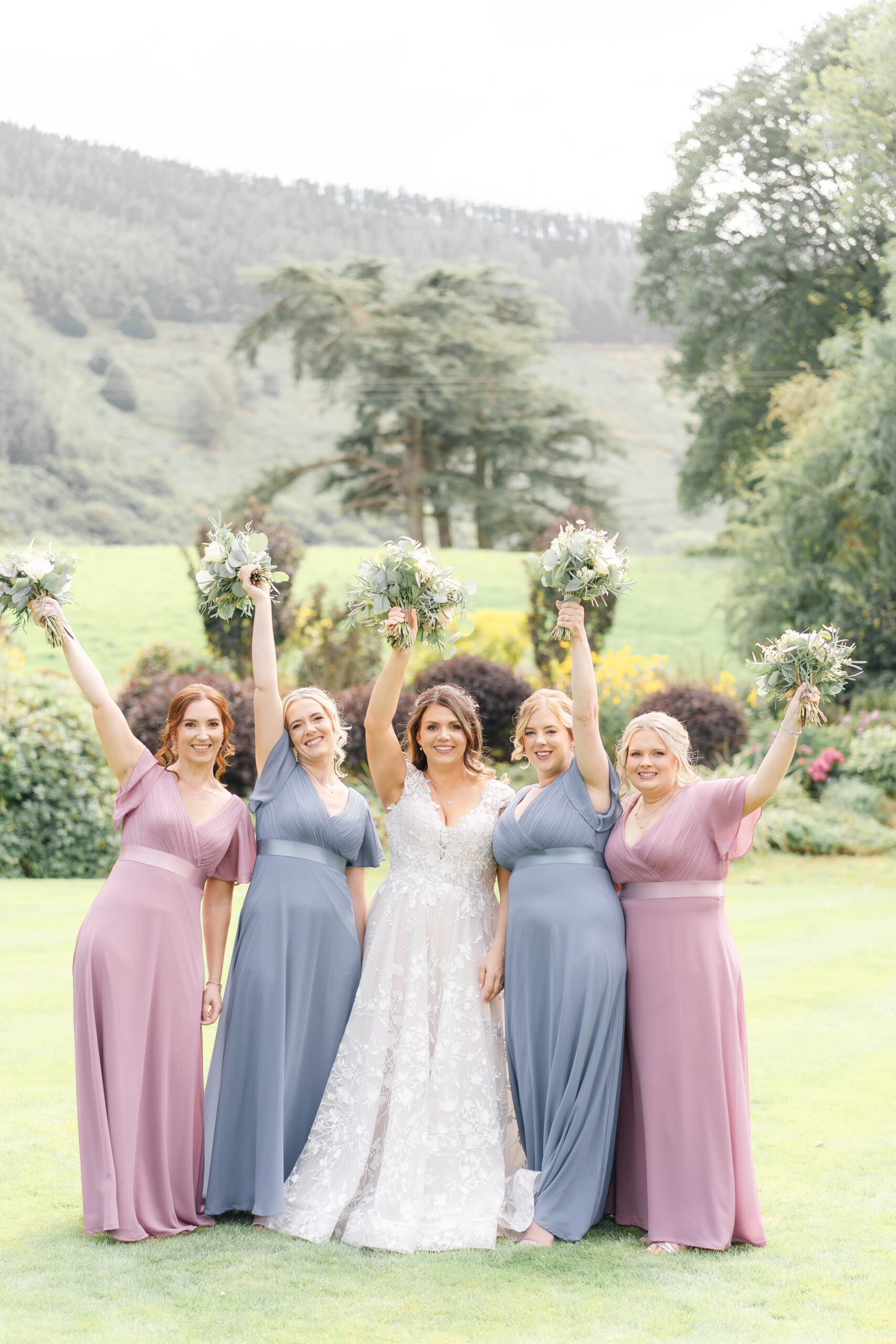 bridesmaids at welsh wedding