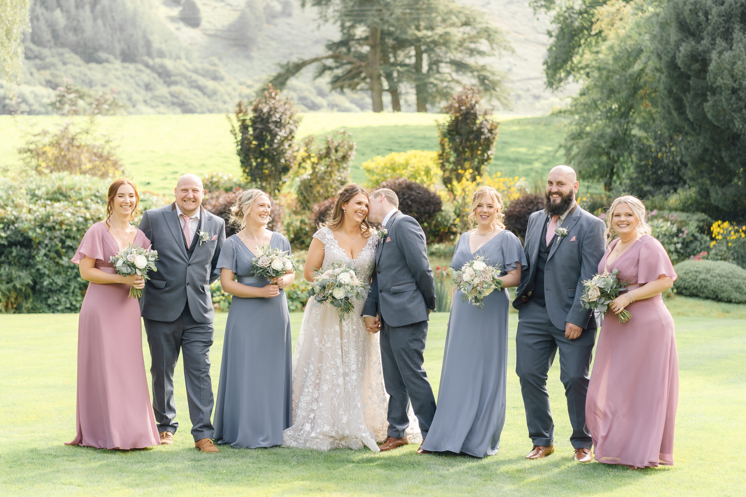 bridal party tan dwr hall