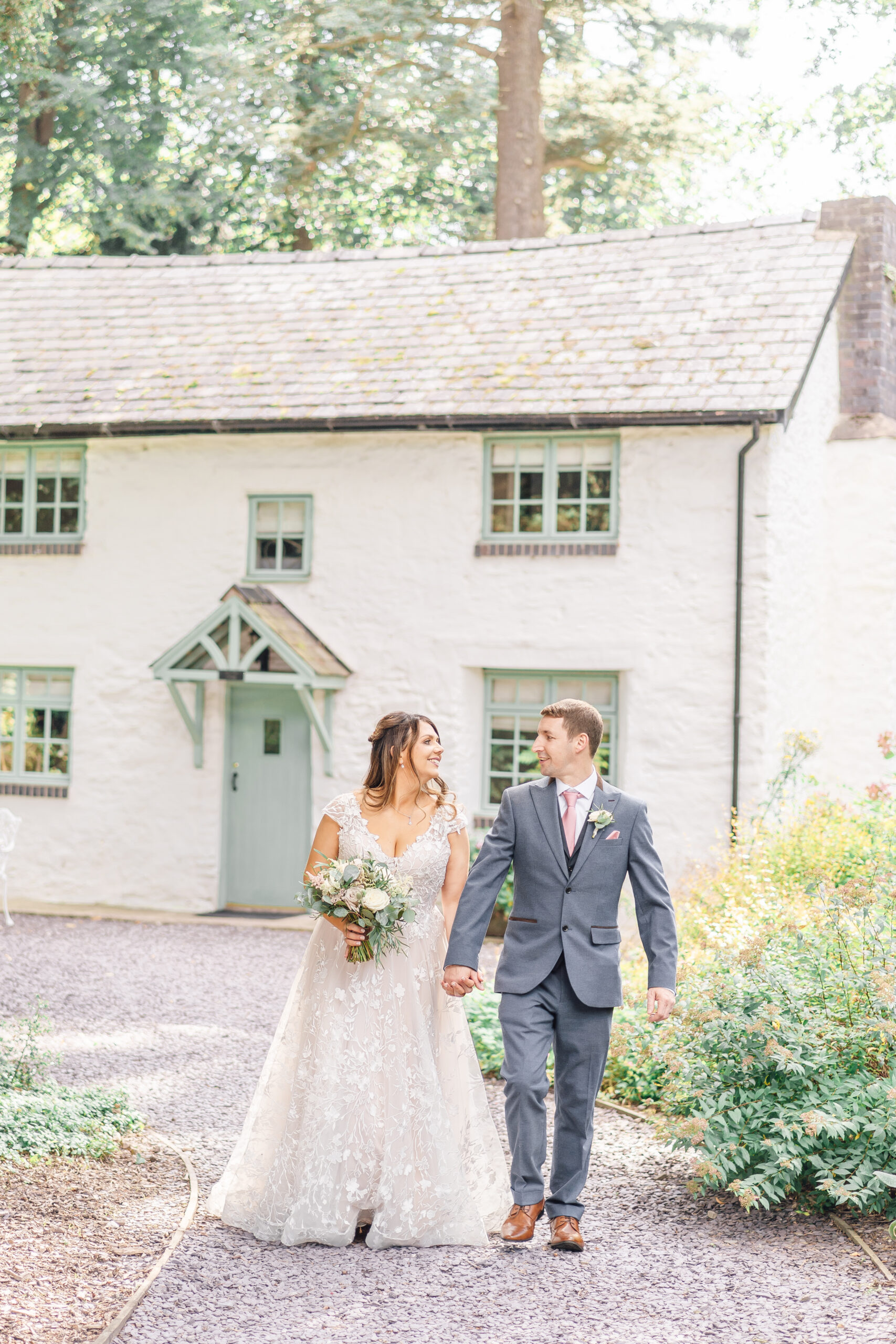 bride and groom in Wales